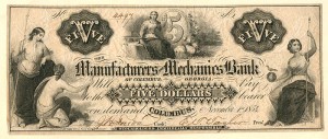 Manufacturers and Mechanics Bank - Obsolete Banknote - SOLD